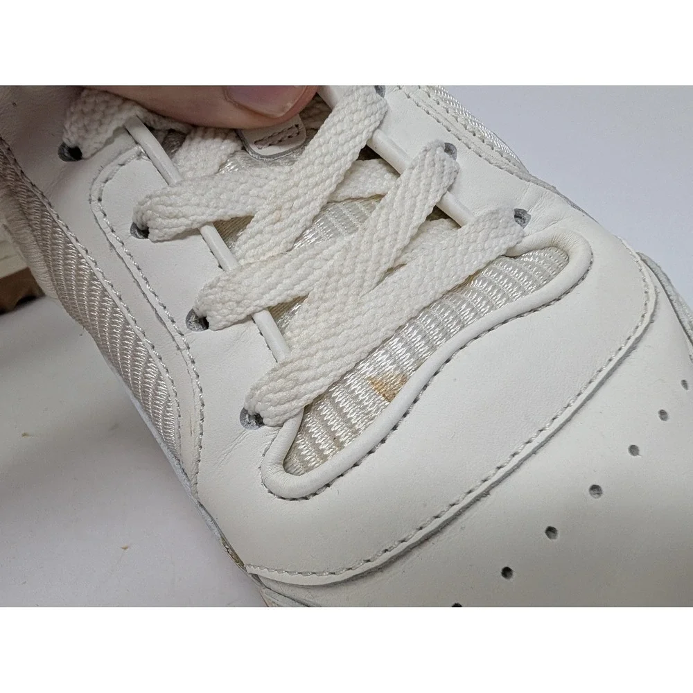 Gucci Mac80 Shoes Mens Size 10 White Leather Gum Sole Casual Ace Logo Sneakers